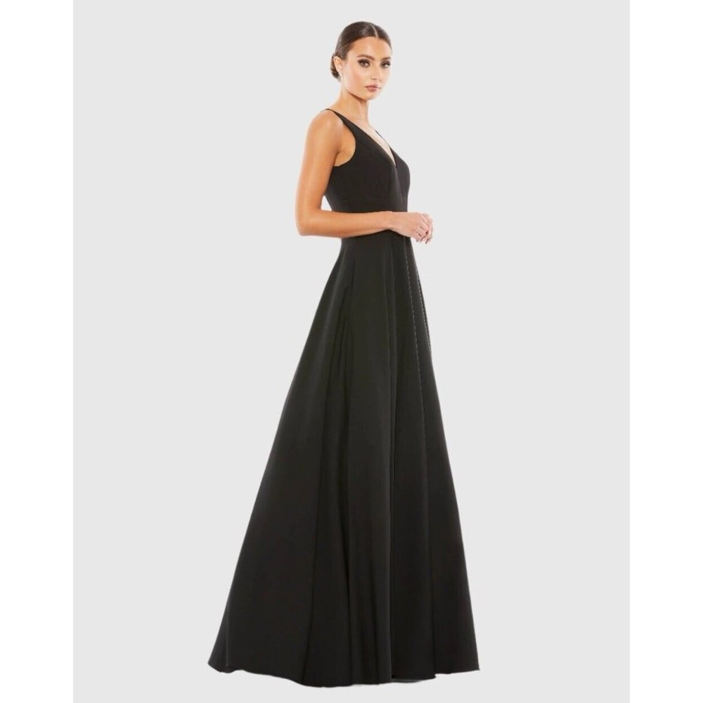 Mac Duggal Size 6 Black 48924 Sleeveless A-line Ball Gown Prom Formal Dress New - Picture 3 of 11